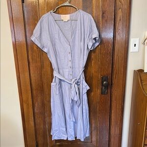 Gal Meets Glam Light Blue Midi Dress